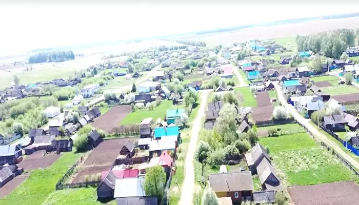 село Девятерня с высоты